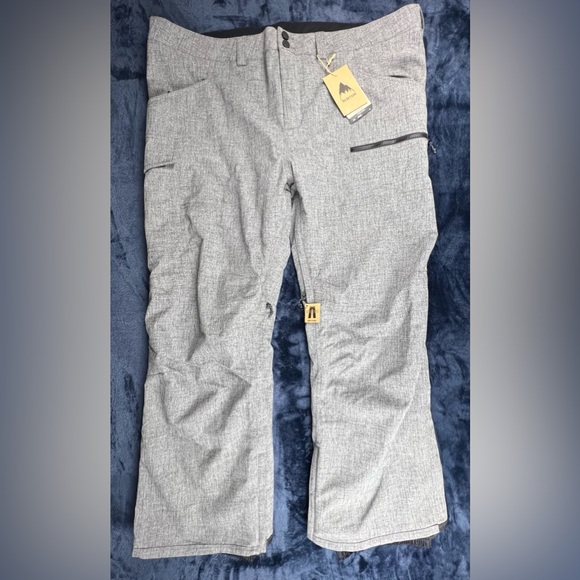 Men's Burton Covert PT Insulated Snow Ski Pants XXXL 3XL Gray Bog